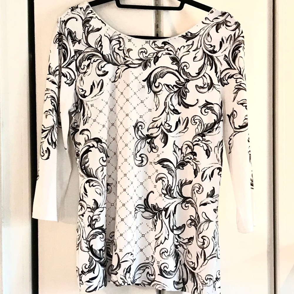 WHBM - NWT - Shirt w/ Black, Silver & Gold Detail